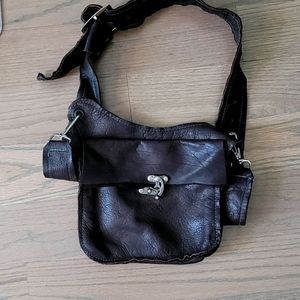 Leather waist purse